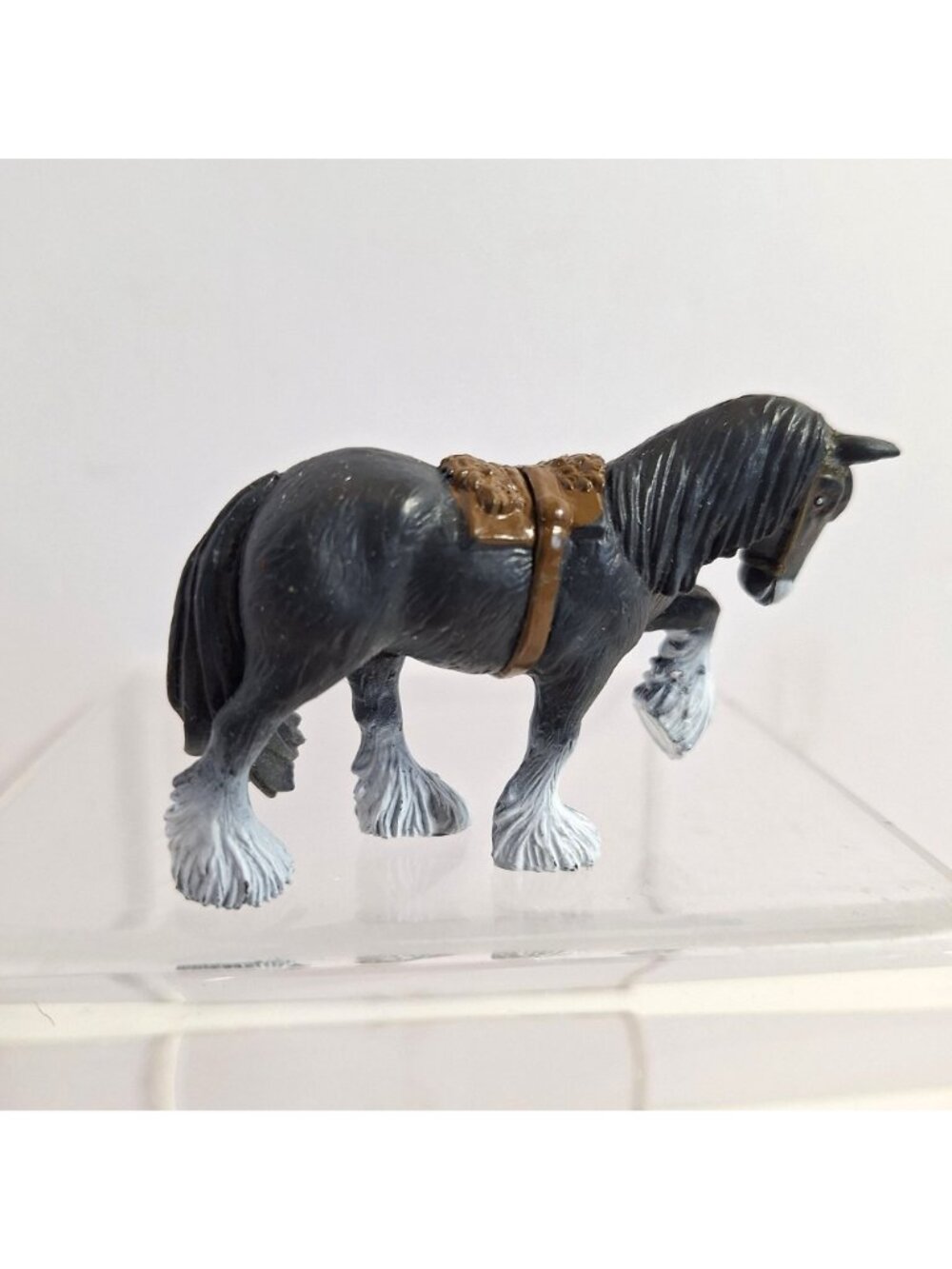 Angus Disney Brave Horse Figure Miniature 3" Black White Cake Topper - Picture 8 of 9